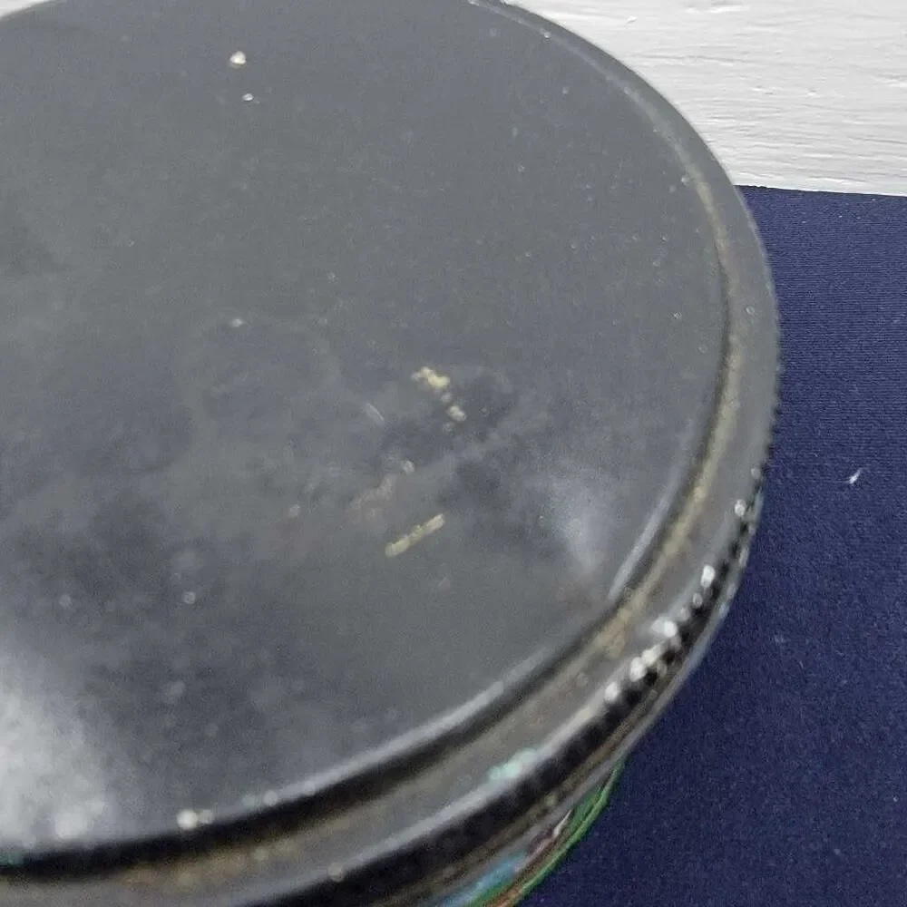 Vintage Black Floral Farmhouse Tin Set 3 Round Storage Canisters Decor